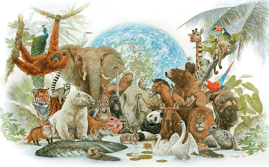 Animal Kingdom Painting by Tim Knepp - Pixels