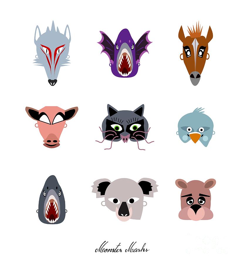 Animal Masks for Halloween - Halloween Cut Files - Designs By Miss