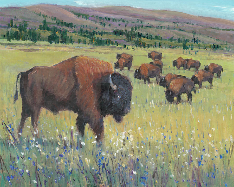 Animals Of The West I Painting by Tim Otoole