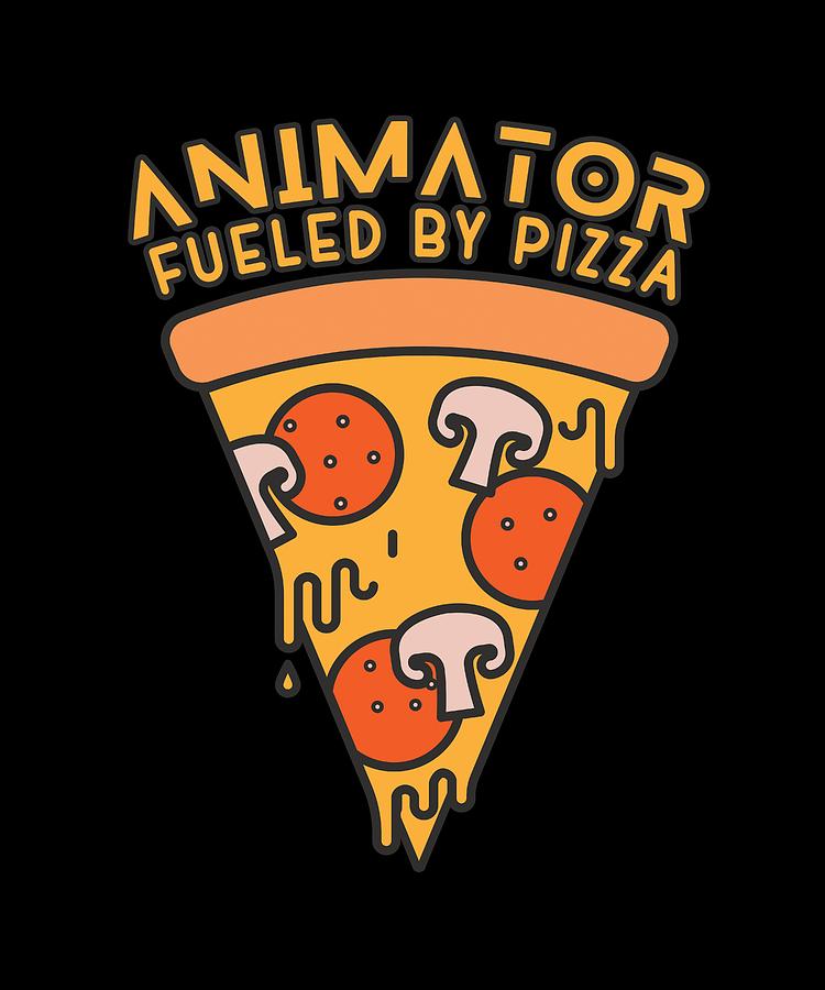Animator Fueled By Pizza Digital Art by Lin Watchorn