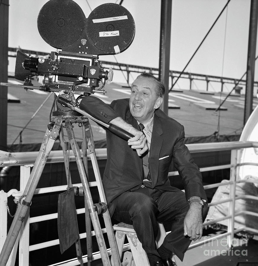 Animator Walt Disney With Movie Camera by Bettmann