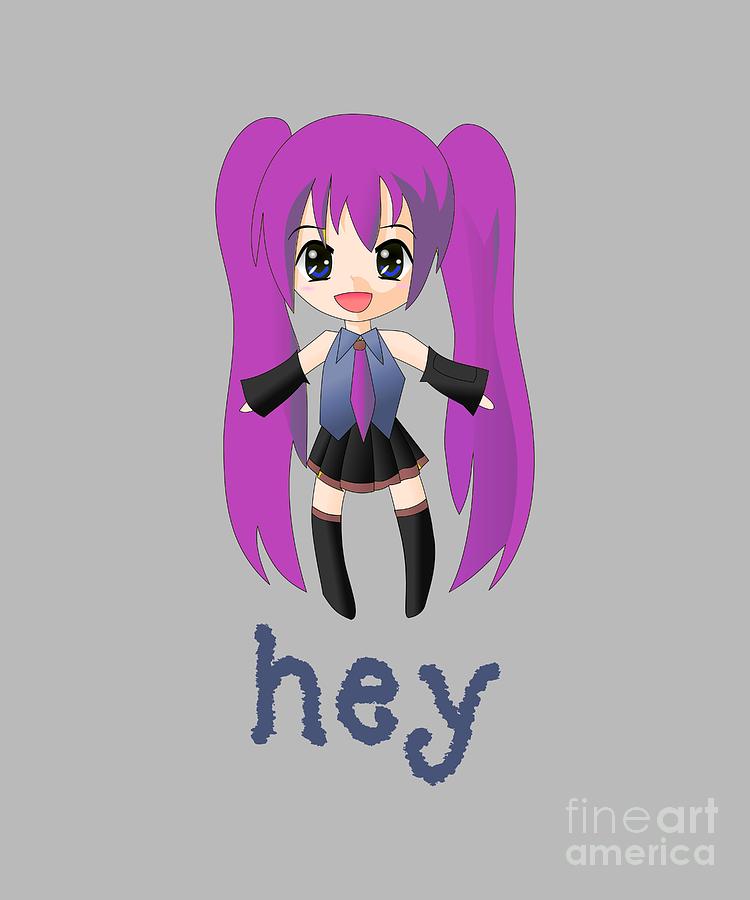 Anime girl Hey by Valerie Garner Anime girl Hey by Valerie Garner