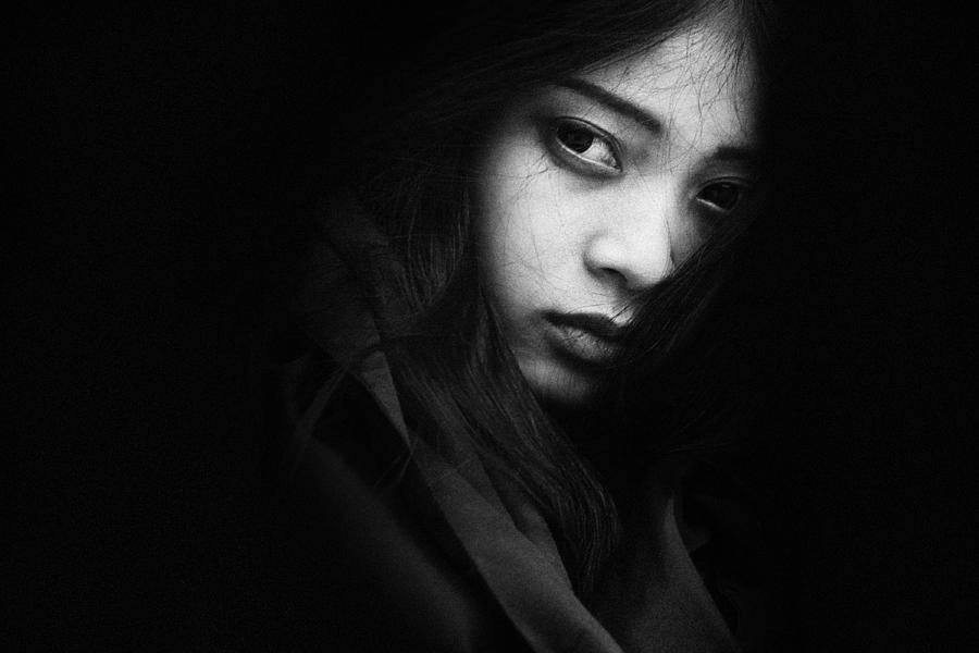 Black And White Photograph - Aning by Teguh Yudhi Winarno