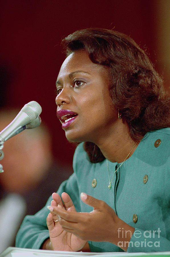 Anita Hill Testifying Before Senate Photograph by Bettmann