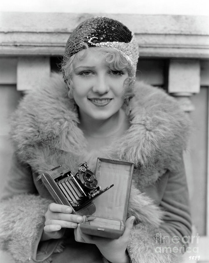 Anita Page with camera Photograph by Sad Hill - Bizarre Los Angeles Archive