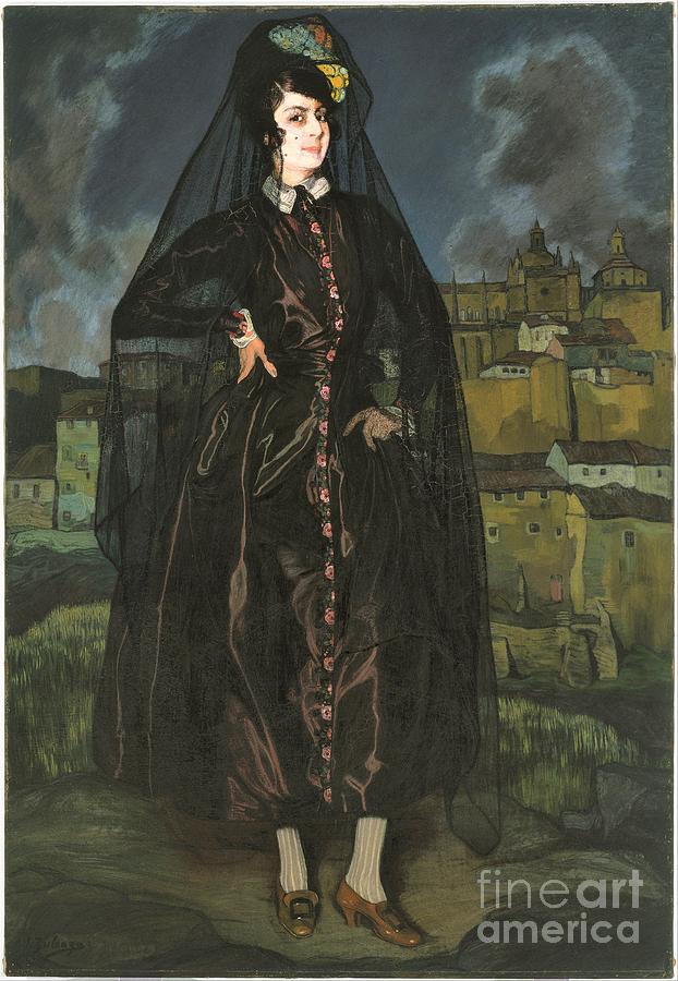 Anita Ramirez in black Painting by Thea Recuerdo