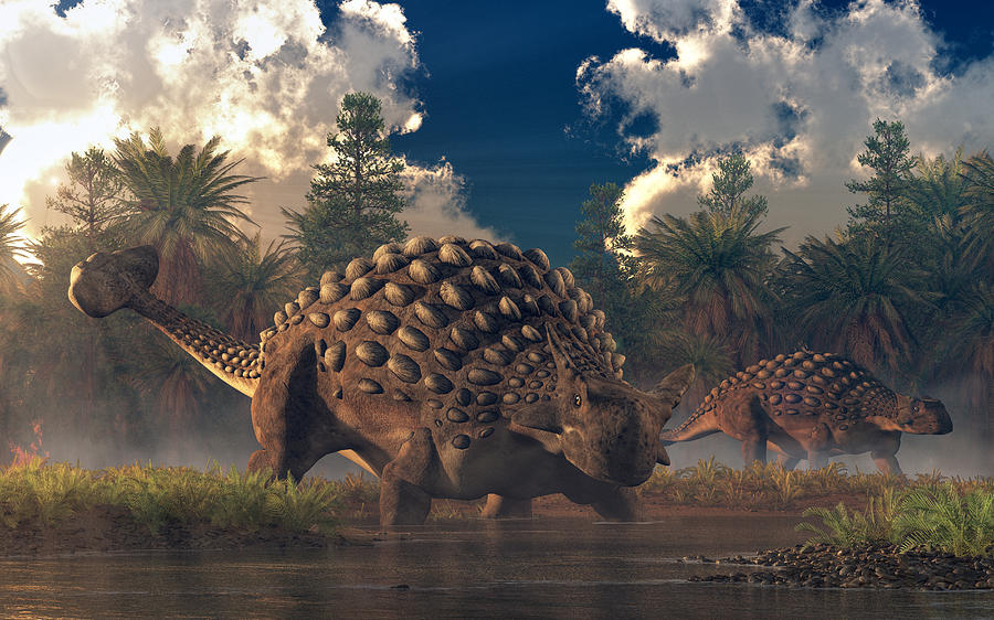 Ankylosaurs Digital Art by Daniel Eskridge