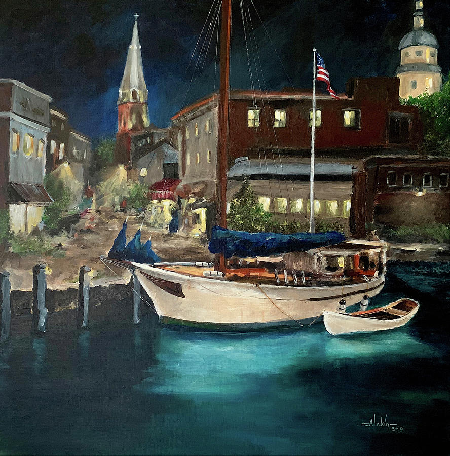 Annapolis Painting by Alan Lakin