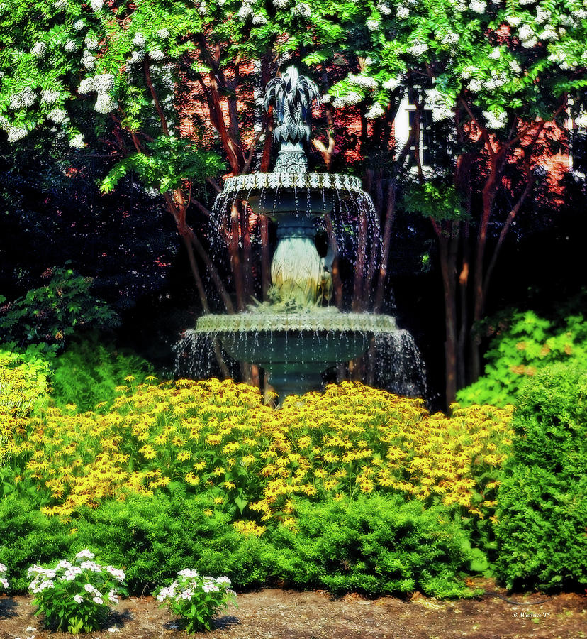Annapolis Fountain And Garden Photograph by Brian Wallace