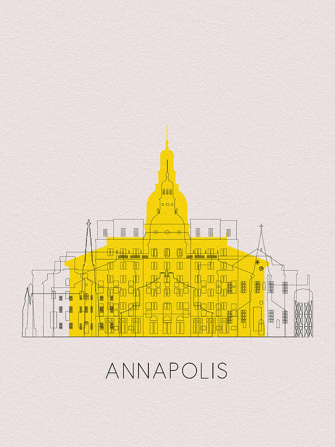 Annapolis Landmarks Digital Art by Inspirowl Design