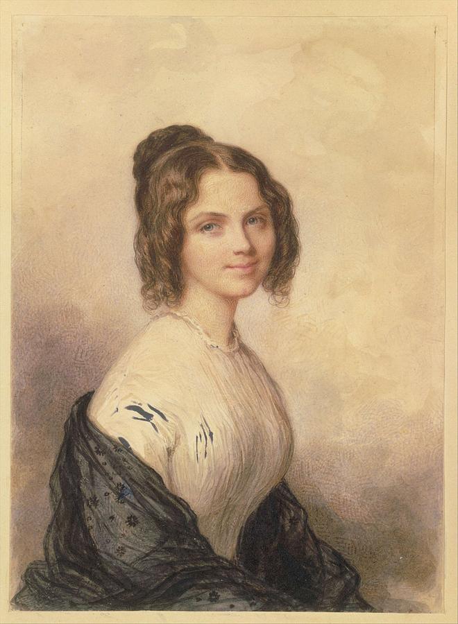 Anne Charlotte Lynch Later Mrs. Vincenzo Botta  Savinien Edme Dubourjal 1795-1865 Painting by Anne Charlotte Lynch