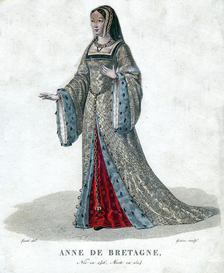 Anne De Bretagne, C19th Century.artist Drawing by Print Collector