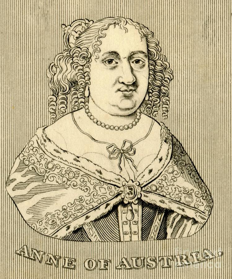 Anne Of Austria Drawing by Print Collector