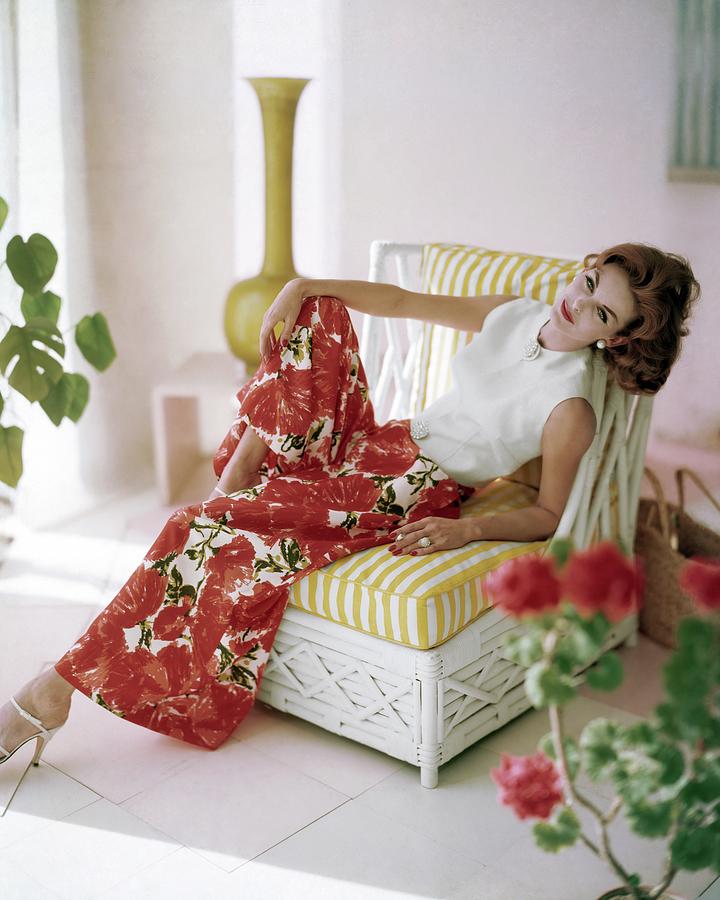 Anne St. Marie Wearing B.h. Wragge Photograph by Horst P. Horst