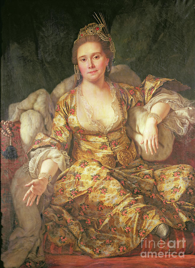 Portrait Painting - Annette, Comtesse De Vergennes In Oriental Costume, 1766 by Antoine Favray