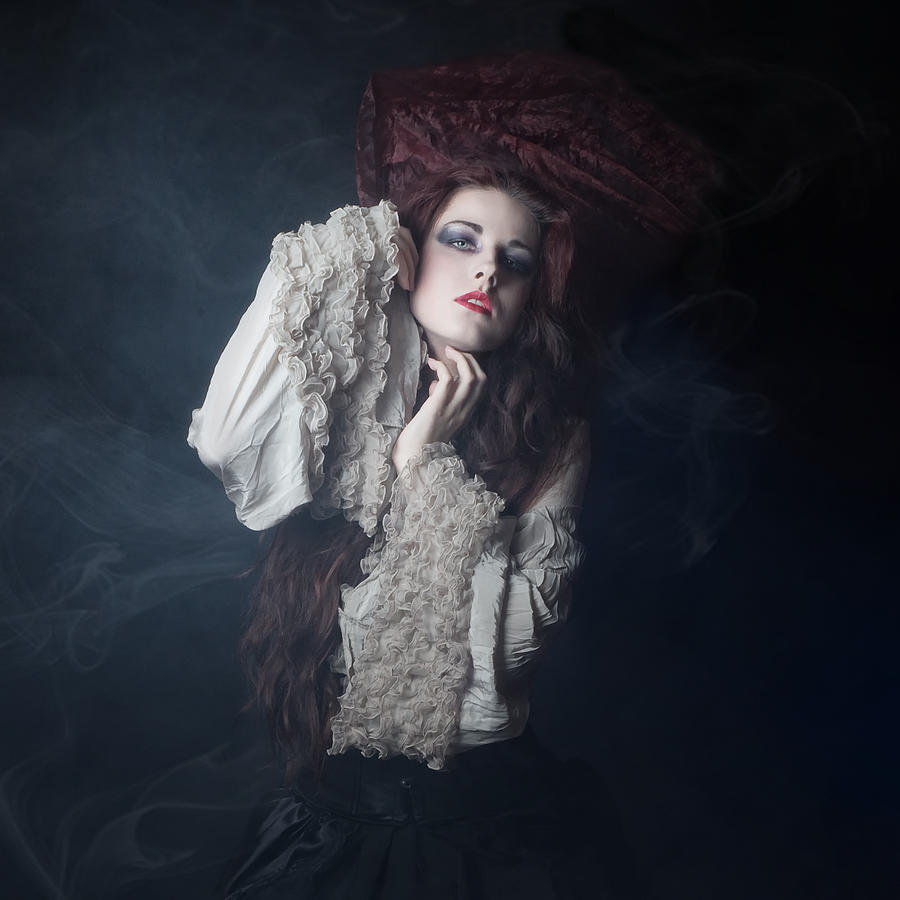 Annette In Smoke Photograph by Jacek Poprawski - Fine Art America