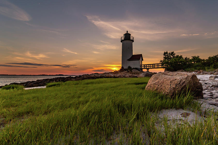 Annisquam Lighthouse and Sea Grass Photograph by Tim Kirchoff