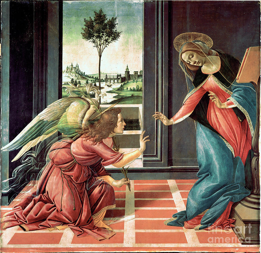 the annunciation painting botticelli