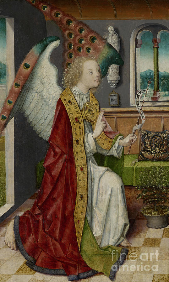 Annunciation, 1490 Detail Painting by German School