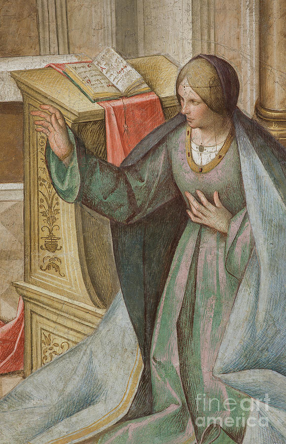 Annunciation, Boccaccio Boccaccino Painting by Boccaccio Boccaccino