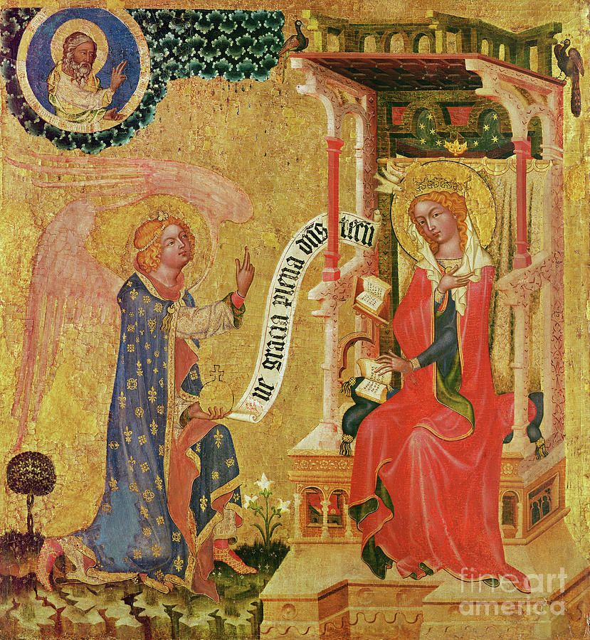 Annunciation, C.1350 Painting by Master Of The Cycle Of Vyssi Brod ...