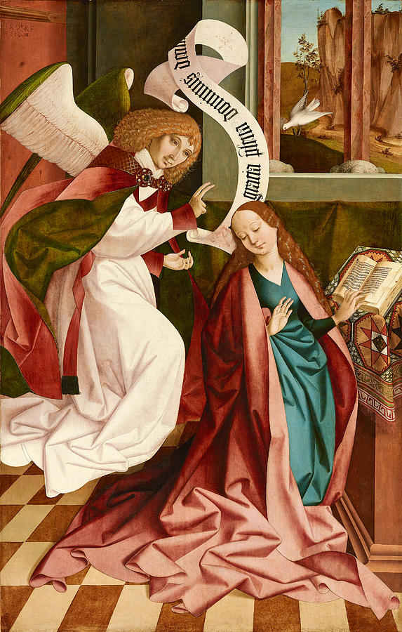 Annunciation Painting by Rueland Frueauf the Elder