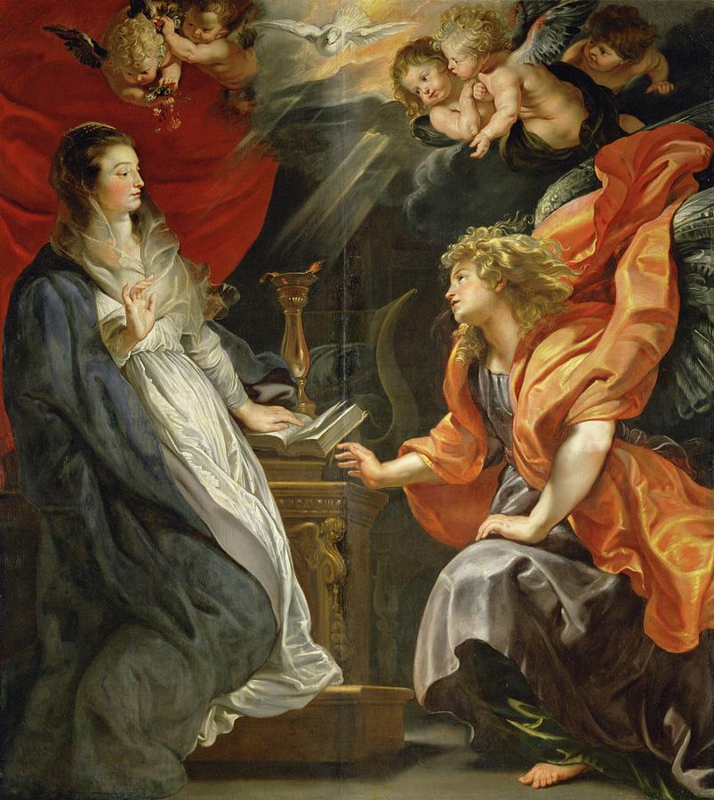 Annunciation to Saint Mary, 1609 Canvas, 224 x 200 cm Inv. 685. Painting by Peter Paul Rubens -1577-1640-