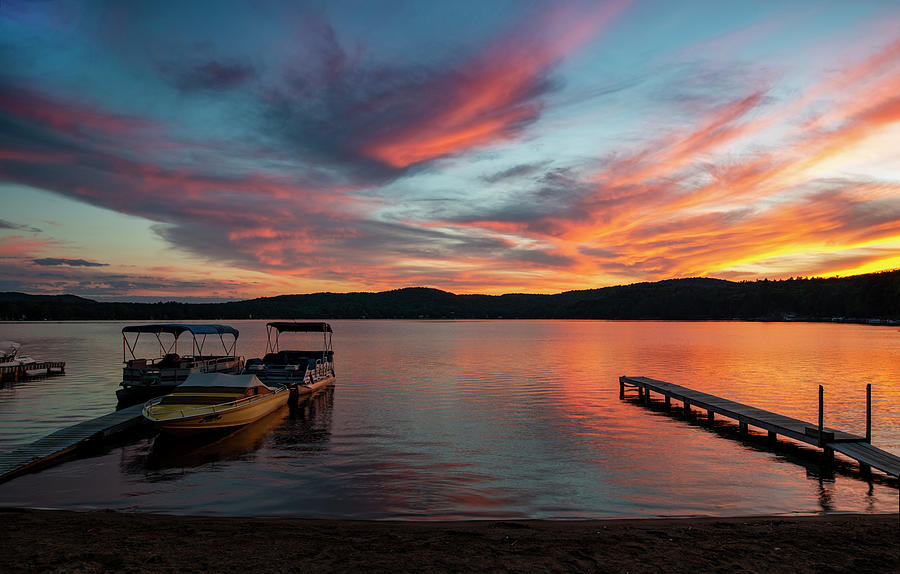 Another gorgeous day ends at Caroga Lake, NY Photograph by Ron Frasier ...