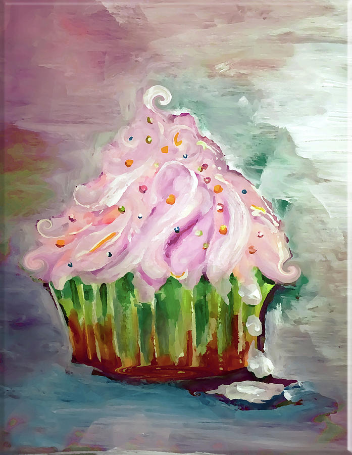 Another Lovely Cupcake Or Two Please Painting by Lisa Kaiser