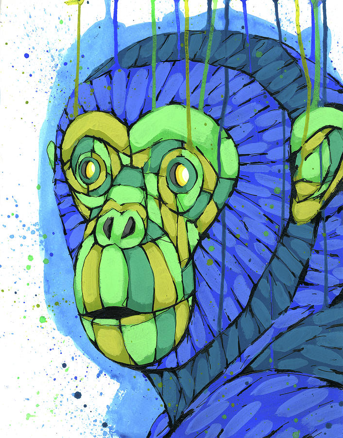 Monkey Painting - Answer Seeker by Ric Stultz