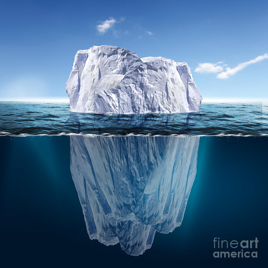 Beauty Digital Art - Antarctic Iceberg In The Ocean by Sergey Nivens