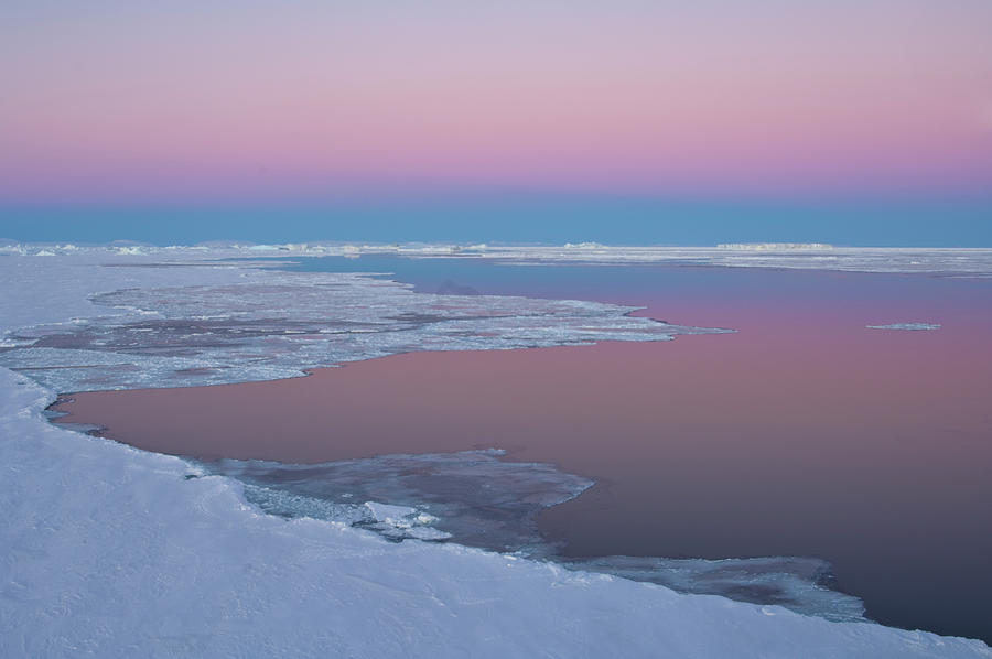 Antarctica Twilight Sky And Tabular Photograph by Nhpa