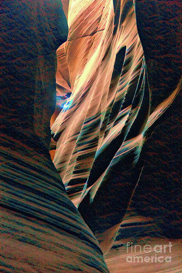 Antelope Abstract Canyon  Digital Art by Chuck Kuhn