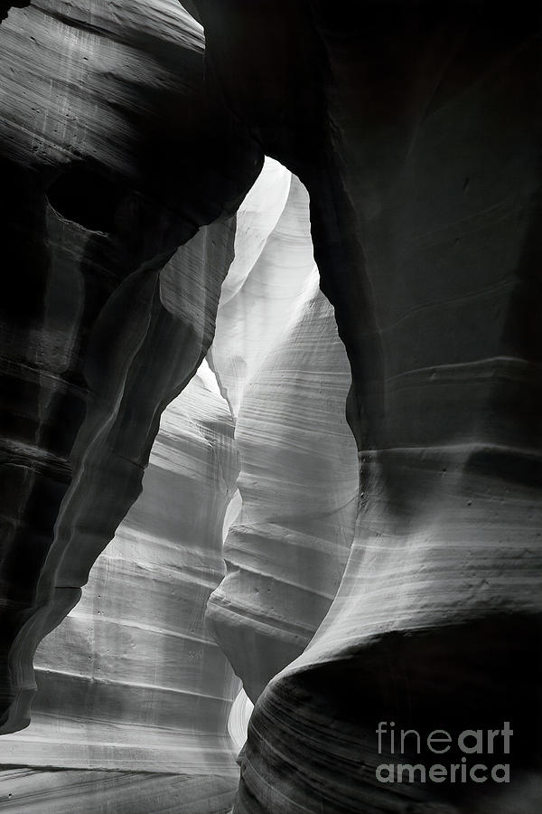 Antelope Canyon In Black And White Photograph by Felix Lai