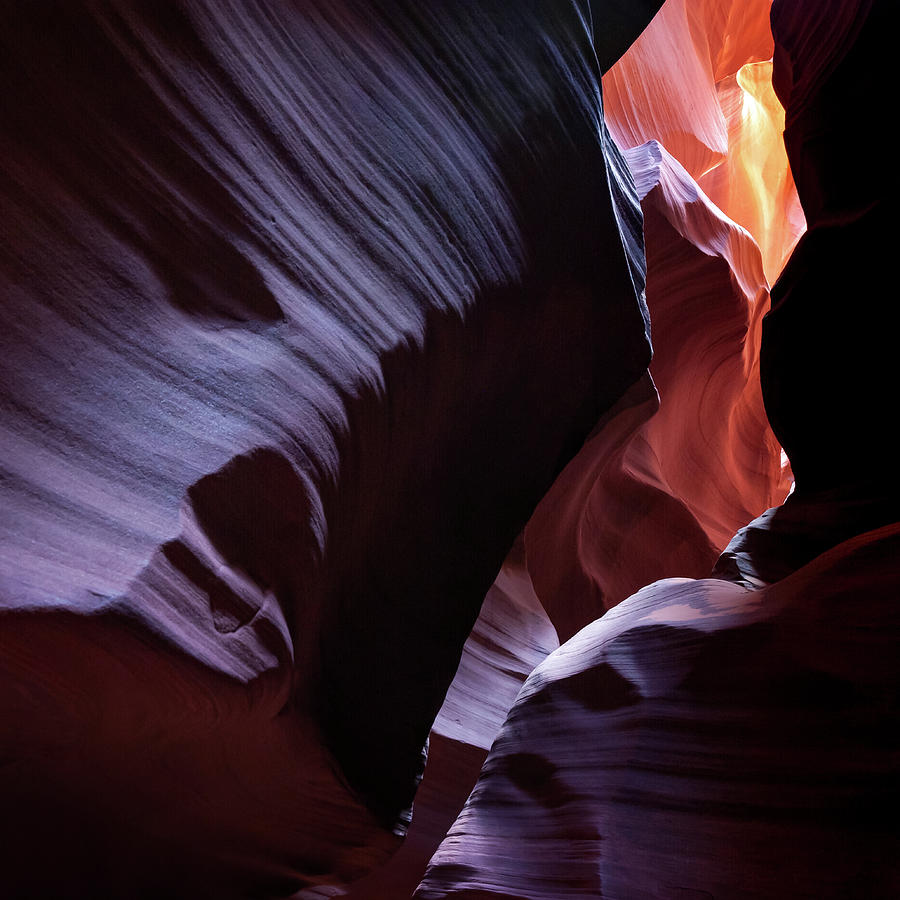 Antelope Canyon Light From Within - Square Format Photograph by Gregory Ballos