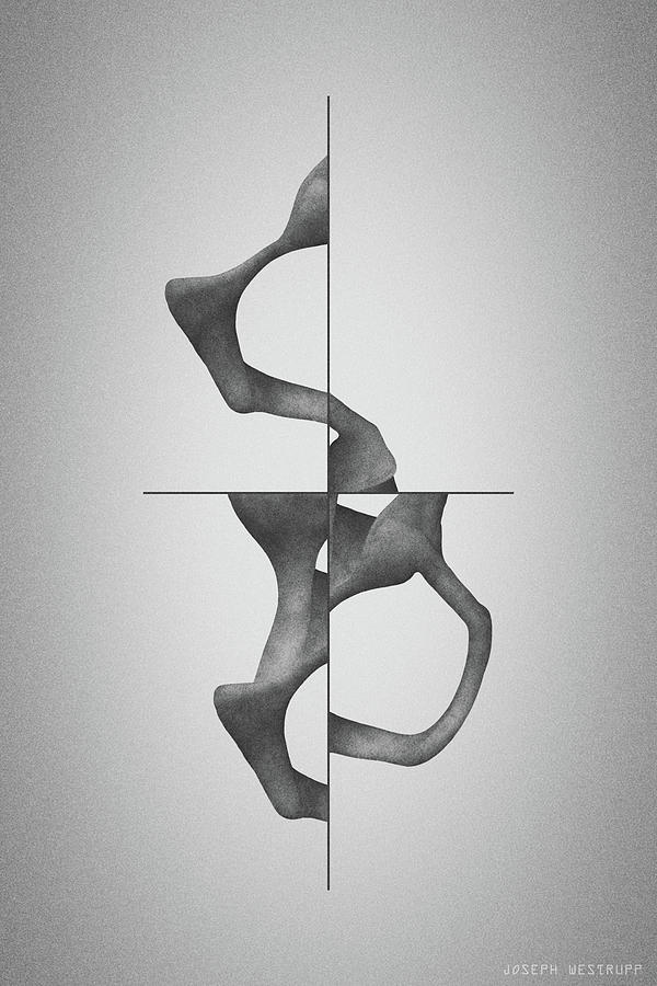 Antelucan Black - Abstract Shell With Cross by Joseph Westrupp Antelucan Black - Abstract Shell With Cross by Joseph Westrupp