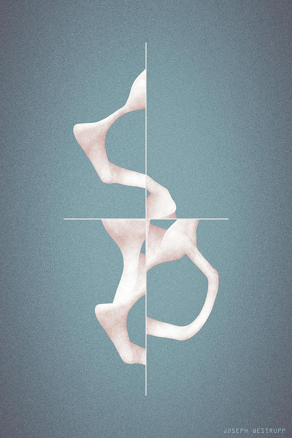 Antelucan White - Abstract Shell With Cross by Joseph Westrupp Antelucan White - Abstract Shell With Cross by Joseph Westrupp