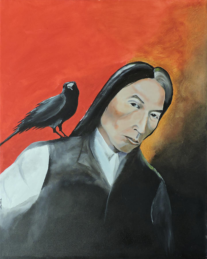 Raven Painting - Anthony Parker - Self Portrait by Anthony Parker