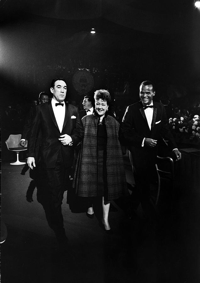 Black And White Photograph - Anthony Quinn;Harry Belafonte;Ethel Merman by Alfred Eisenstaedt