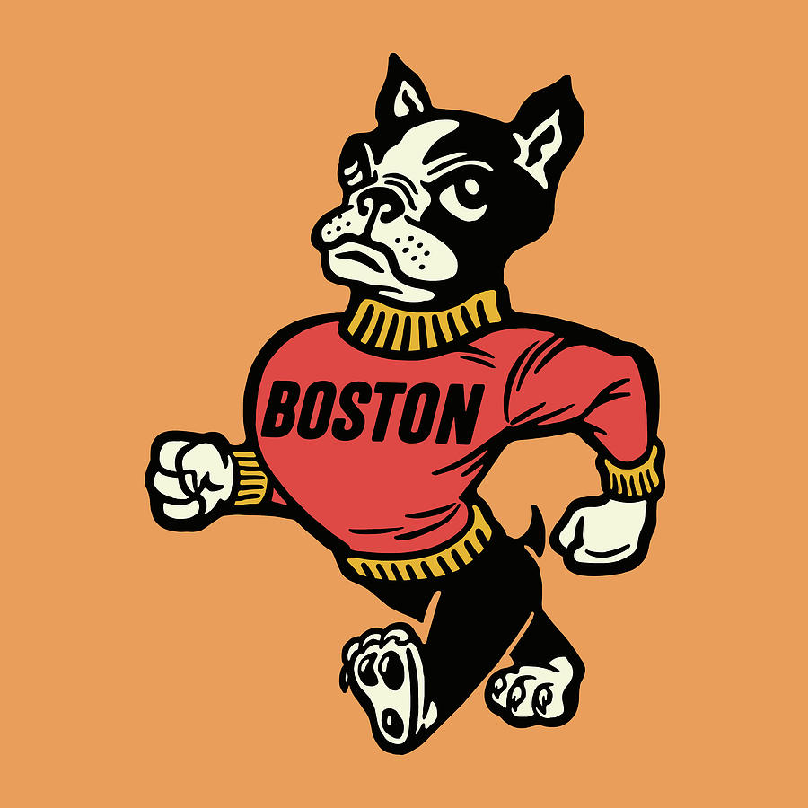 Anthropomorphic dog mascot with Boston on sweater Drawing by CSA Images -  Pixels