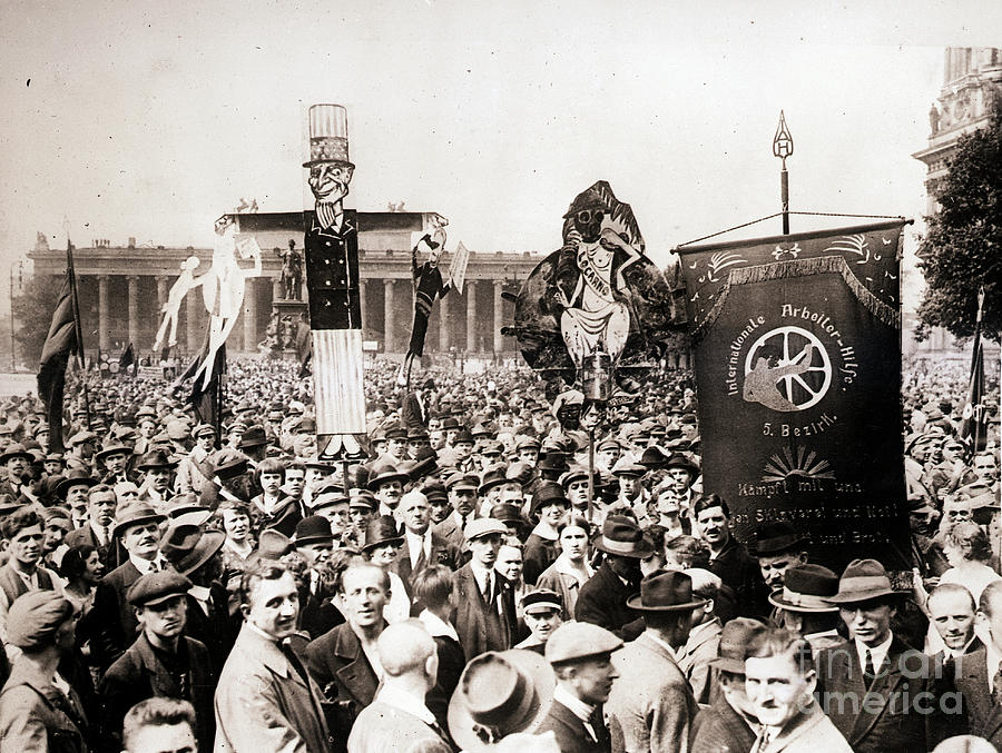 Anti-american Signs At May Day Rally Photograph by Bettmann