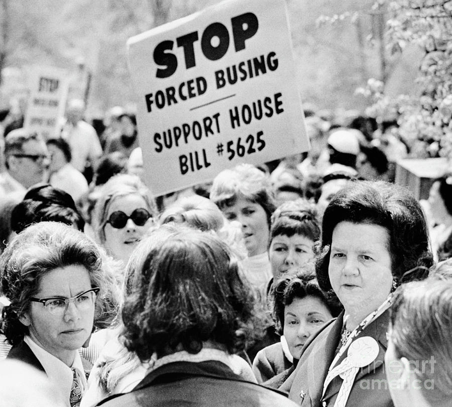 Anti-busing Demonstrators With Louise Photograph by Bettmann