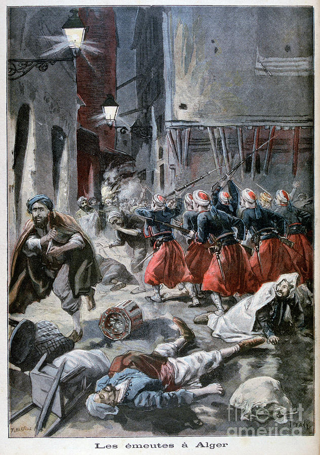 Anti-jewish Riots In Algiers, 1898 Drawing by Print Collector