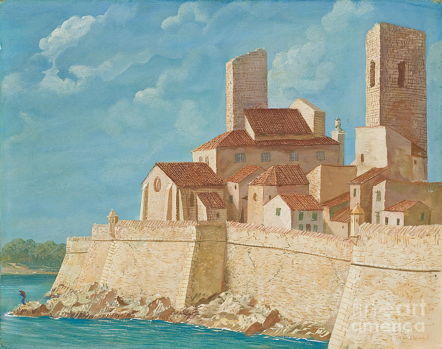 Architecture Painting - Antibes, 1927 Gouache On Paper by Alexandre Iacovleff