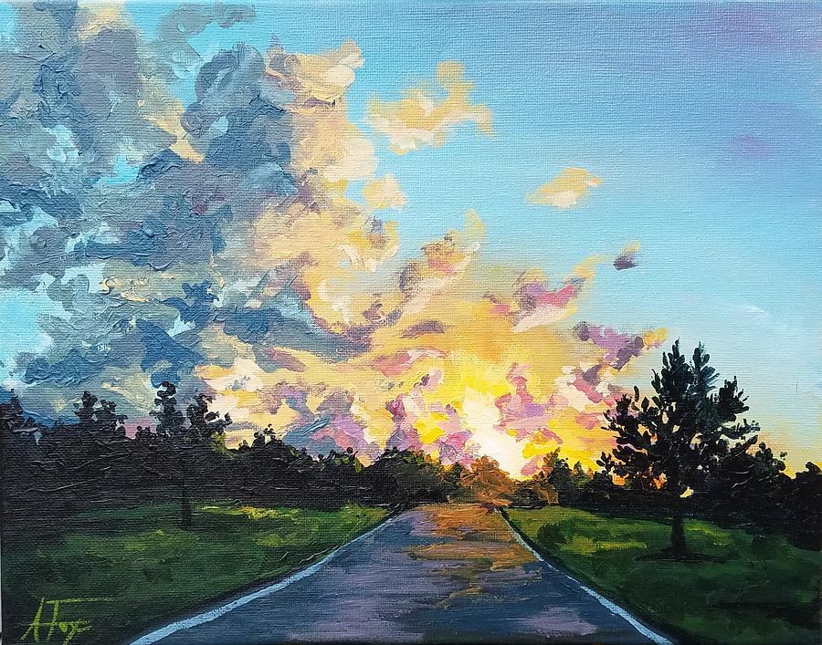 Sunrise Painting - Anticipation by Allison Fox