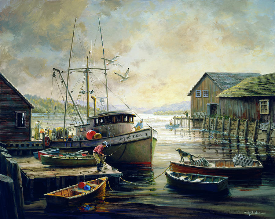 Boat Painting - Anticipation by Nicky Boehme