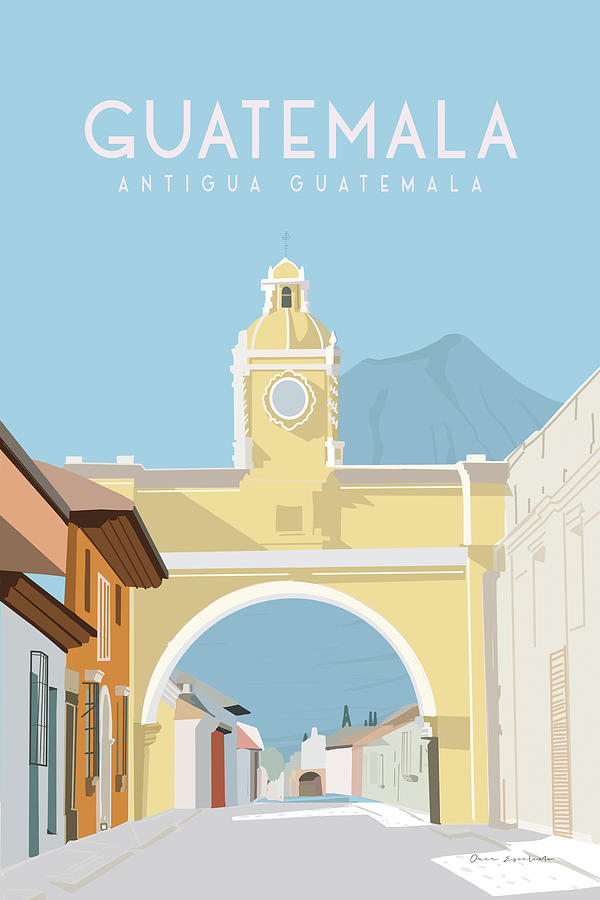 Architecture Digital Art - Antigua Guatemala by Omar Escalante
