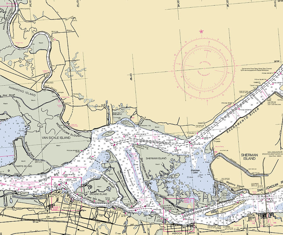 Antioch California Nautical Chart_v6 Mixed Media by Sea Koast | Pixels