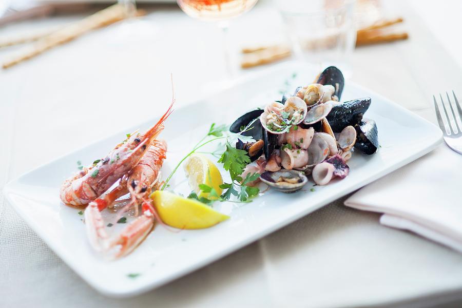 Antipasto Di Mare a Starter Of Seafood And Fish Photograph by Imagerie