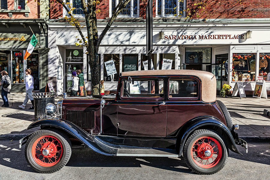 Antique Car, Saratoga Springs Ny Digital Art by Claudia Uripos - Fine